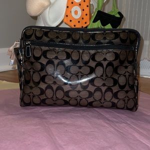 Coach Large ZipperTop/Front Cosmetic Bag